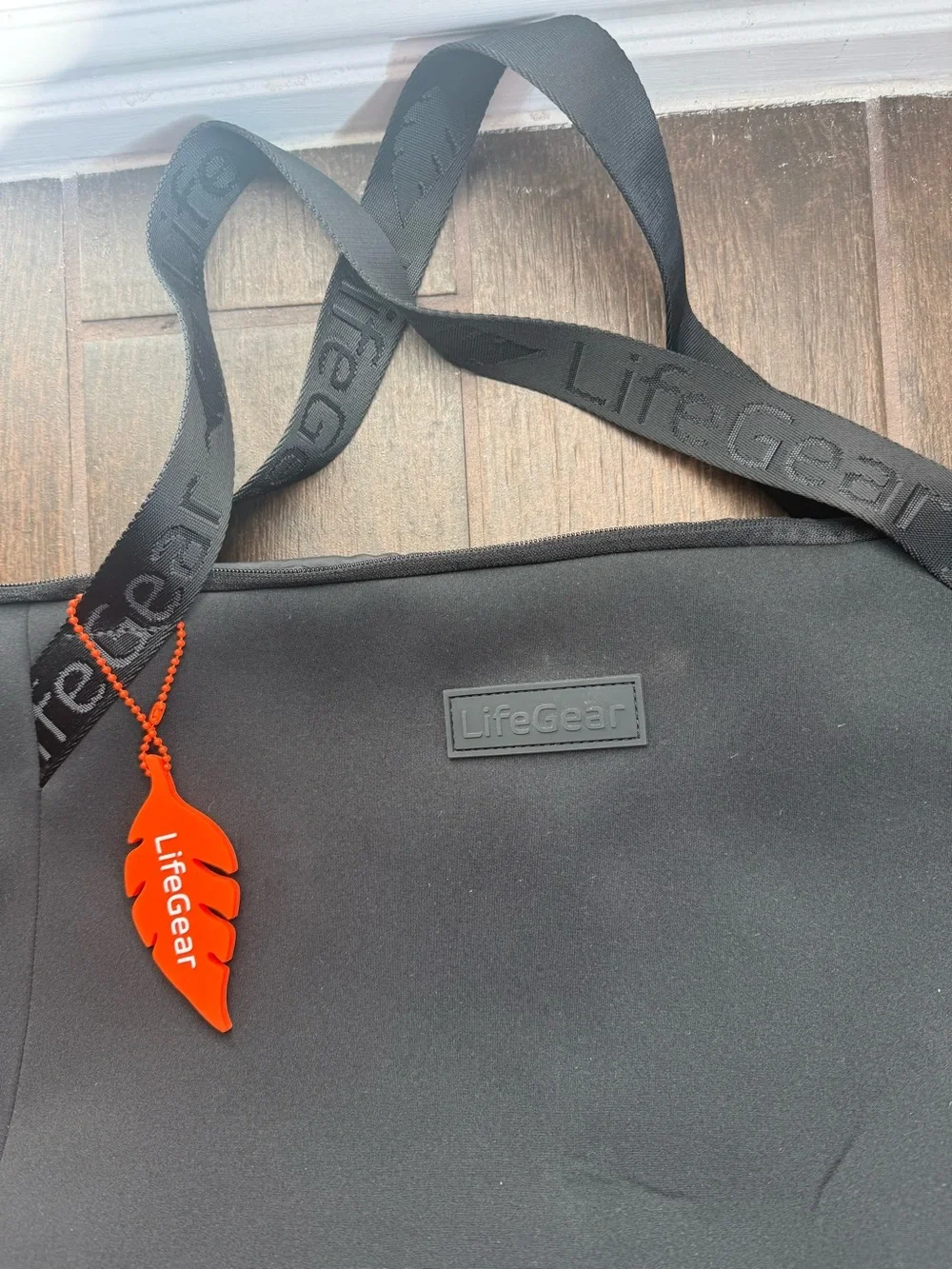 LifeGear Black Messenger Bag with Adjustable Strap